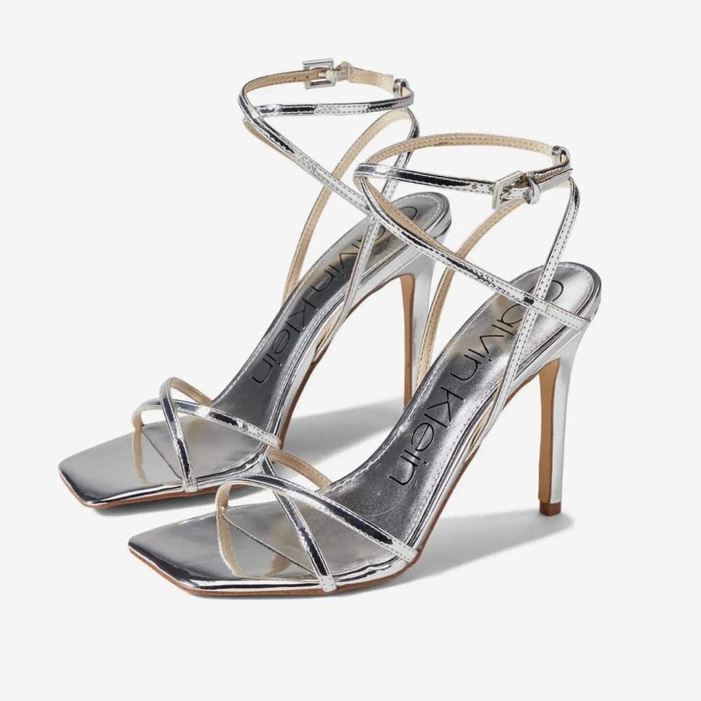 *SOLD ON DEPOP* Calvin Klein Tegin Silver Heels
